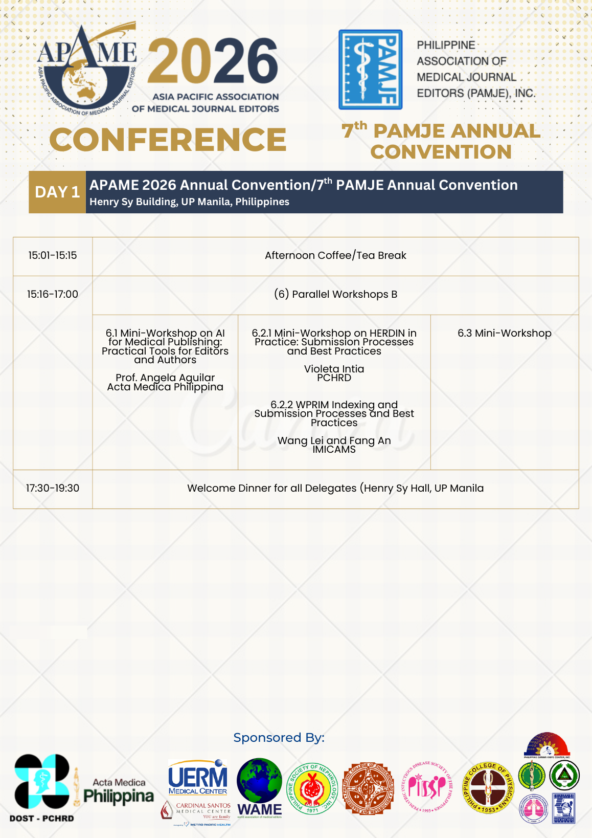 APAME 2026 day 1 program page 3